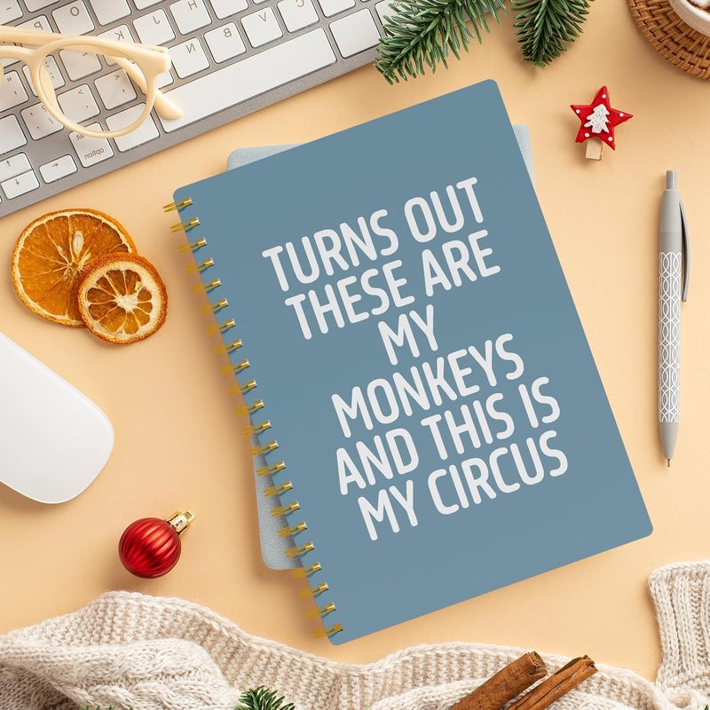 EKGJW Funny Notebooks for Work,Blue Aesthetic Journal, Funny Boss Day Gifts, Boss Gifts for Men Women, Funny Gifts for Boss, Boss Office Decor, Spiral Notebook 5.5x8.3 Inch - Image 4
